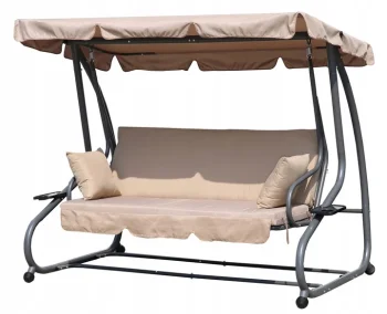 Multigarden 3-Seater 2-in-1 Garden Swing, Beige
