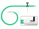LED light-up collar for dogs and cats, adjustable, USB, 47cm, green