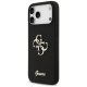 Guess Silicone Big 4G Script dėklas, skirtas iPhone 17 Pro Max, juodas