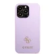 Guess Saffiano 4G Small Metal Logo dėklas, skirtas iPhone 13 Pro Max, Purple