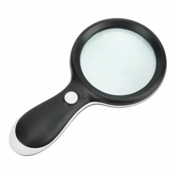 Rankinis didinamasis stiklas su 18 LED apšvietimu, 10x