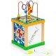 Wooden activity cube ECOTOYS with sorter, bead maze and chalkboard
