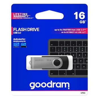 Goodram Twister 16 GB USB 3.0 atmintinė, juoda