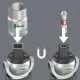Terkšlės ir antgalių rinkinys Wera 8009 Zyklop Pocket Imperial Set 2, 18 dalių