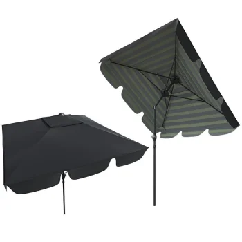 Sodo skėtis Carruzzo 2x2m, sudedamas (dryžuotas)