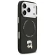 Karl Lagerfeld dėklas iPhone 17 Pro telefonui su MagSafe Karl Pin, juodas