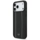 Mercedes Leather Star Pattern Stripes MagSafe Case for iPhone 17 Pro Max, Black