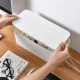 Cable and Power Strip Organizer Box, White