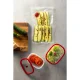 Stiklinis vakuuminis maisto indelis Berkel ICON 0,5 l, baltas / raudonas