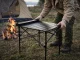 Small Folding Camping Table Portable Fishing Picnic Table, Black Grey