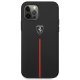 Ferrari dėklas „iPhone 12 Pro Max Off Track Leather Nylon Stripe“, juodas