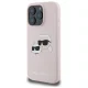 Karl Lagerfeld dėklas iPhone 16 Pro Max telefonui Silicone Head MagSafe, rožinis
