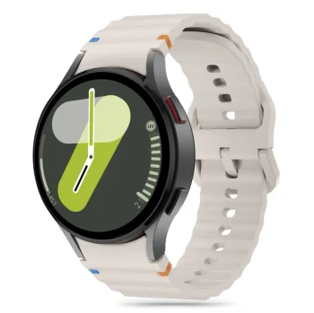 Tech-Protect silikoninis dirželis „Samsung Galaxy Watch 4/5/6/7/FE“, smėlinis