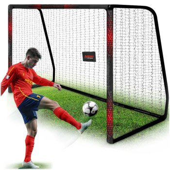 Neo-Sport futbolo vartai 300 x 200 x 120 cm NS-473, juodi/raudoni
