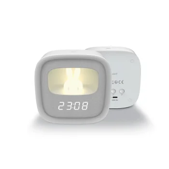Forever Light PURE FNL-06 AURORA Alarm Clock with LED Night Light, White