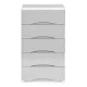 Rolling Storage Cart with 5 Drawers ModernHome, Grey
