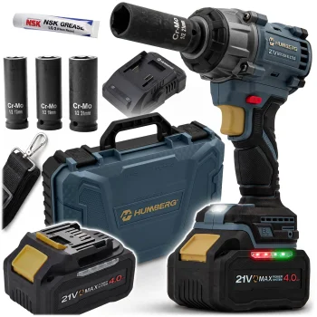 Akumuliatorinis smūginis veržliaraktis Humberg Hm-441, 21V, 650 Nm