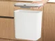 Pakabinama šiukšliadėžė su dangčiu 9 l, balta