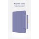 Apple iPad Pro 13\'\' (2024) (A2926 A2925) Nappa Texture Tri-Fold Book Case Cover, Purple