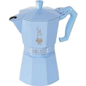 Bialetti Moka Exclusive 6-Cup kavinukas, šviesiai mėlynas