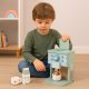 Ecotoys medinis kavos aparatas vaikams, 8 dalių rinkinys