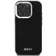 DKNY Plain Silver Logo MagSafe dėklas, skirtas iPhone 16 Pro Max, juodas