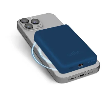 SBS 5000 mAh išorinė baterija su MagSafe palaikymu, mėlyna