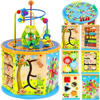 Kruzzel 8in1 Wooden Educational Cube for Kids