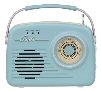 Setty Retro P350 Bluetooth garsiakalbis su FM radiju, mėlynas