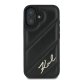 Apple iPhone 16 6.1\" Karl Lagerfeld Quilted Signature Case Cover, Black