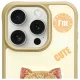 Nimmy Cool&Cute 2.0 Cat dėklas telefonui iPhone 15 Pro, chaki