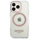 Guess Metal Outline MagSafe dėklas iPhone 13 Pro, rožinis