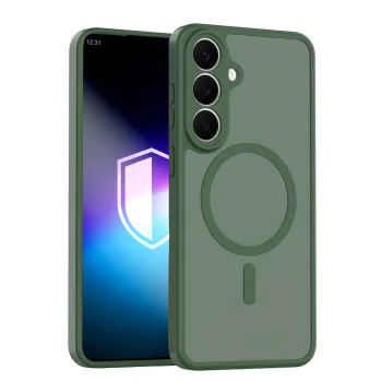 3mk Misty MagCase dėklas telefonui Samsung Galaxy S26 FE, žalias