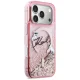 Karl Lagerfeld Liquid Glitter Karl Script dėklas iPhone 17 Pro Max su MagSafe, rožinis