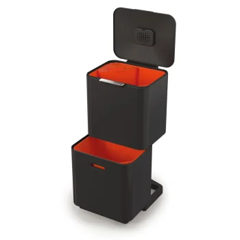 Rūšiavimo šiukšliadėžė Joseph Joseph Totem Max 60L, juoda