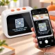 Smart desk clock with AI assistant and Bluetooth speaker, white