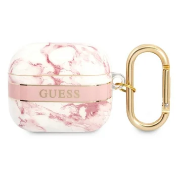 Guess AirPods 3 Cover Marble Strap Collection Pink