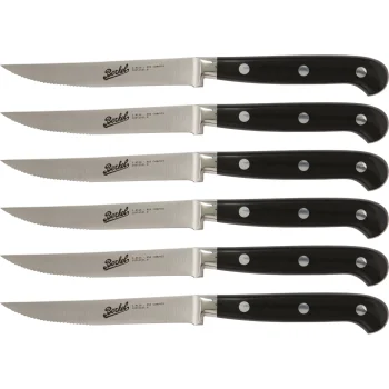 Berkel Adhoc kepsnių peilių rinkinys, 6 dalių, su dantyta 11 cm geležte, juodas