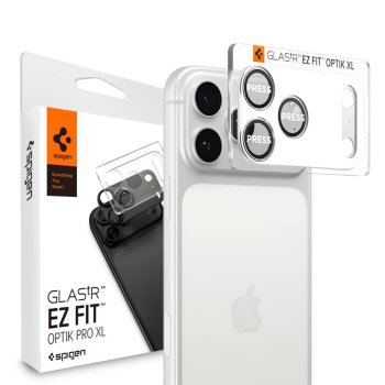Spigen Optik Pro XL Camera Lens Glass iPhone 17 Pro Max - Silver