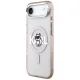 Karl Lagerfeld IML Choupette Sketch Logo MagSafe dėklas iPhone 17 Air, rožinis