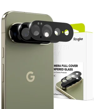 Ringke Camera Full Cover kameros apsauginis stiklas Google Pixel 11 Pro XL, 2 vnt., juodas
