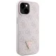 Guess Crossbody 4G Metal Logo dėklas iPhone 15 Plus telefonui, rožinis