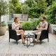 2-Piece Garden Armchair Set with Cushions MultiGarden, Black