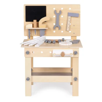 ECOTOYS medinis žaislinis darbastalis su įrankiais 131084