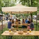 Automatic Pop-Up Event Gazebo Tent 3x3m MultiGarden, Beige