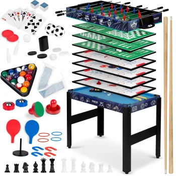 Daugiafunkcis žaidimų stalas 12-viename Neo-Sport NS-801, 106x59x90 cm, juodas