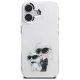 Karl Lagerfeld IML Aquarelle Karl & Choupette iPhone 16 dėklas, baltas