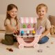Medinis ledų vežimėlis vaikams Ecotoys, 12 elementų