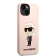 Karl Lagerfeld Silicone Ikonik MagSafe dėklas iPhone 14 Plus telefonui, rožinis