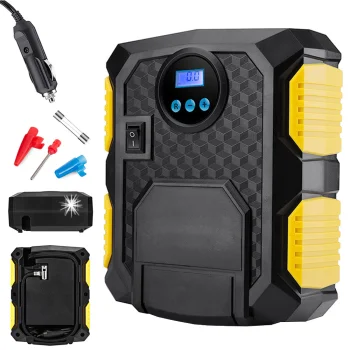 Automobilinis kompresorius - pompa 12V 150PSI/10BAR 120W su LED ir LCD